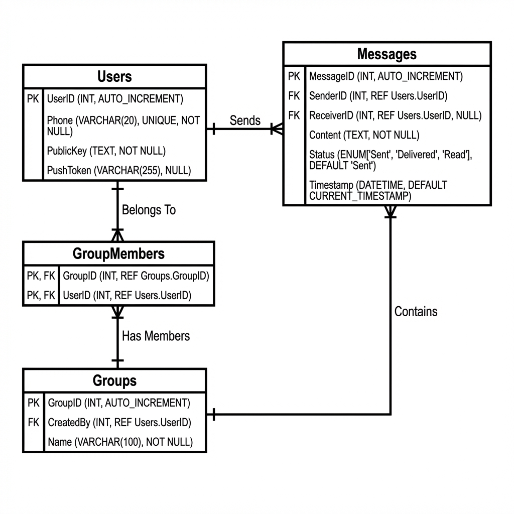 WhatsApp Database Schema
